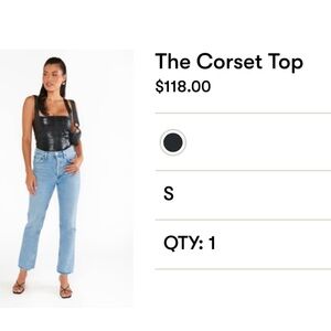 Show Me Your MuMu Black Corset Tank Top